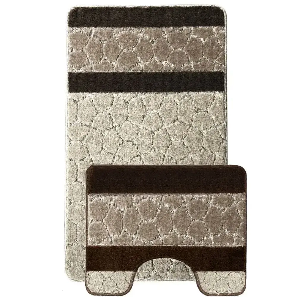 Комплект из 2 ковриков L'CADESI Marathon, 50(U 50х40), Белинэй, шоколадный, Турция