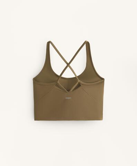 Oysho Топ-майка Evermove, оливково-зеленый