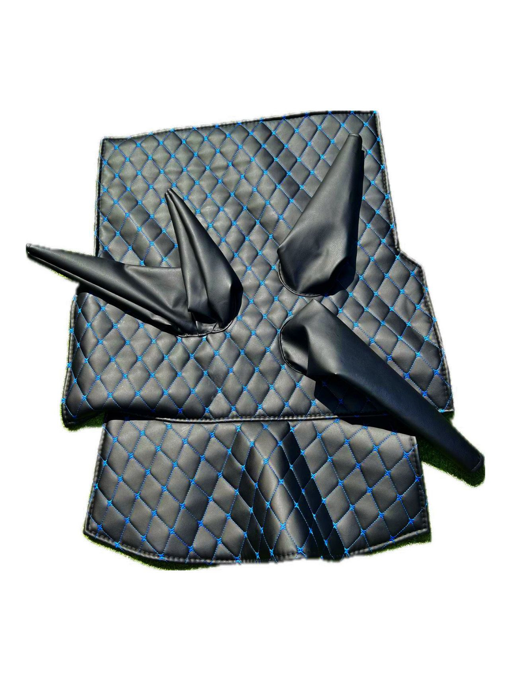 Коврик под рычаги КПП УАЗ 469, 3151 (4 рычага синяя нить Бабочка)