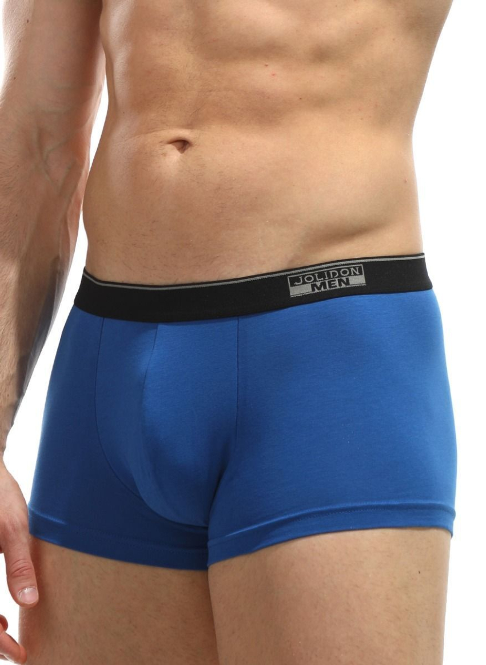 Хлопковые трусы-боксеры с логотипом Jolidon Men на резинке (Размер: L) (Цвет: черный)