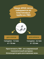 Арка садовая "Карелия" 220х150х50 см. 