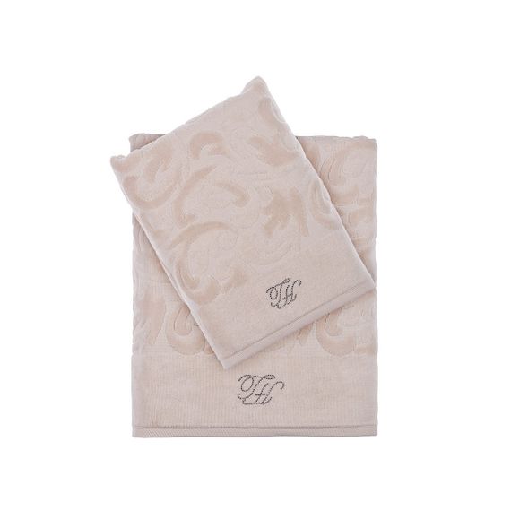 Набор полотенец  Baroc (бежевый)  3 пр 30х50 50Х100 и  90Х150   TIVOLYO HOME Турция