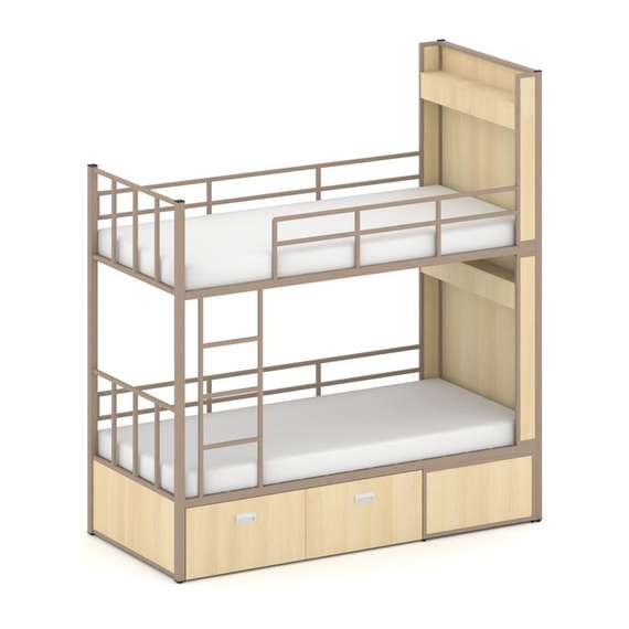 Overnight Кровать 2-х ярусная ON.K2-001 Акация Лорка/Металл Латте 2080*950*2260