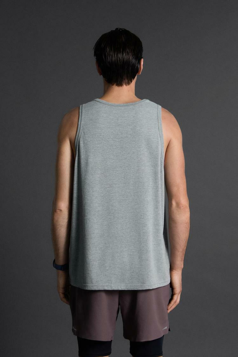 ZARA МАЙКА, СЕРЫЙ С МЕЛАНЖЕВЫМ ЭФФЕКТОМ