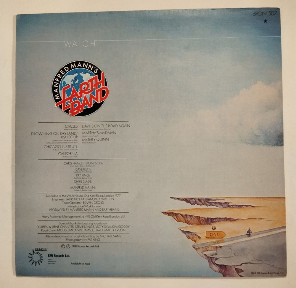 Винтажная виниловая пластинка LP Manfred Manns Earth Band Watch (UK 1978)