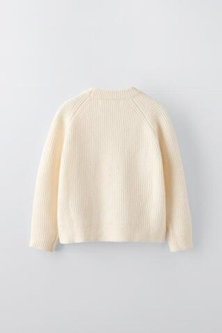 ZARA ТРИКОТАЖНЫЙ СВИТЕР, ЭКРЮ