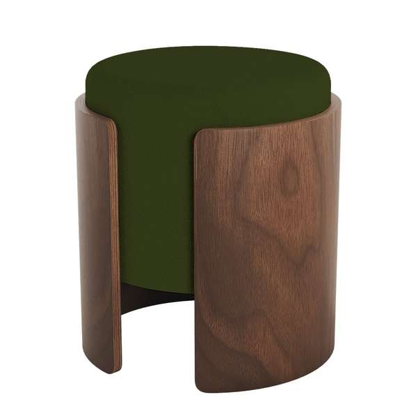 Пуф Lagom (зеленый, орех)