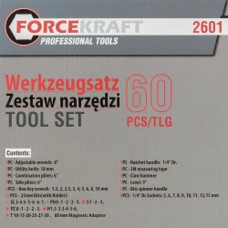 Набор инструментов 60пр. 1/4''(6гр.)(4-13мм) FORCEKRAFT FK-2601