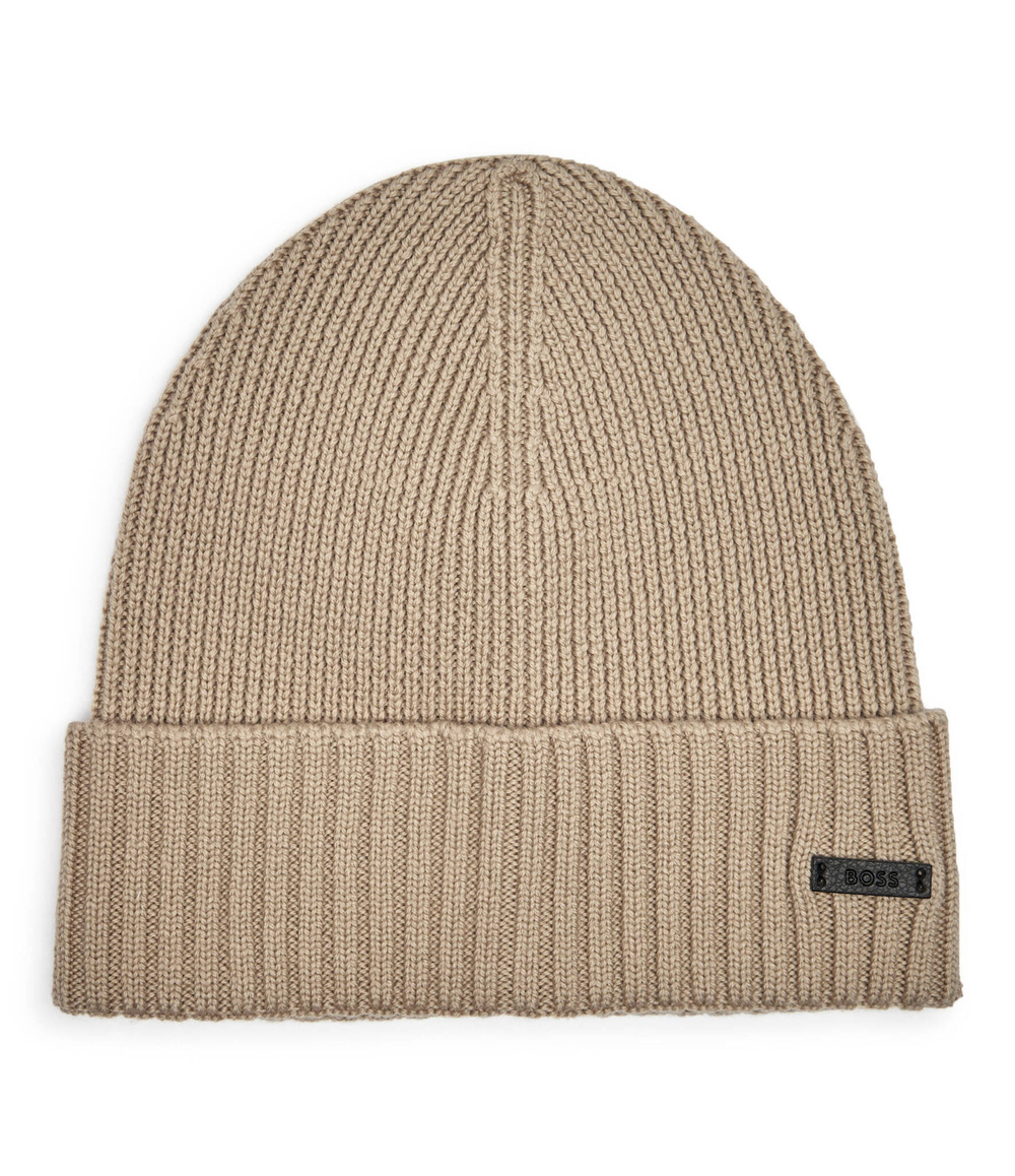 Хлопковая шапка Fati BOSS BLACK - бежевый(50495306)