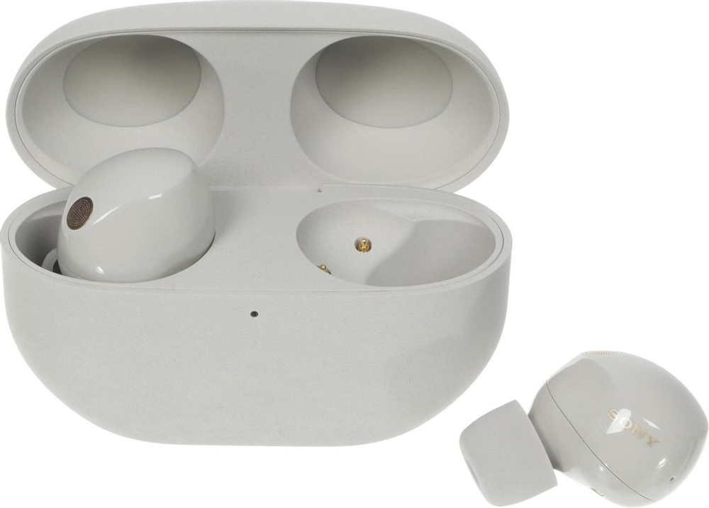 Наушники Sony WF-1000XM5, Bluetooth, внутриканальные, серебристый [wf-1000xm5/sc]