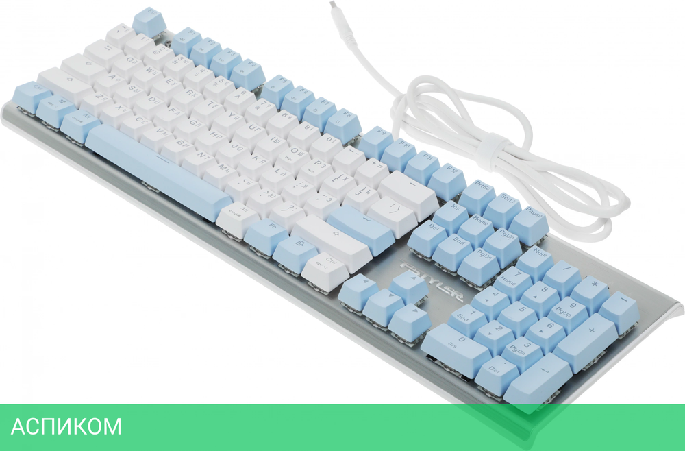 Клавиатура A4Tech Fstyler Neon синий/белый (FS100)