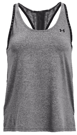 Женский топ теннисный Under Armour Knockout Mesh Back Tank W - dark grey