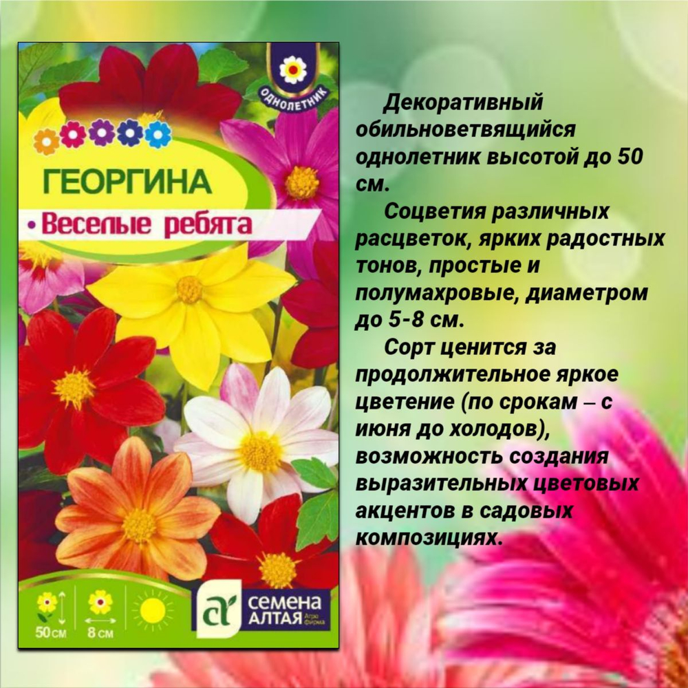 Смесь ярких и привлекательных однолетников. Семена Алтая