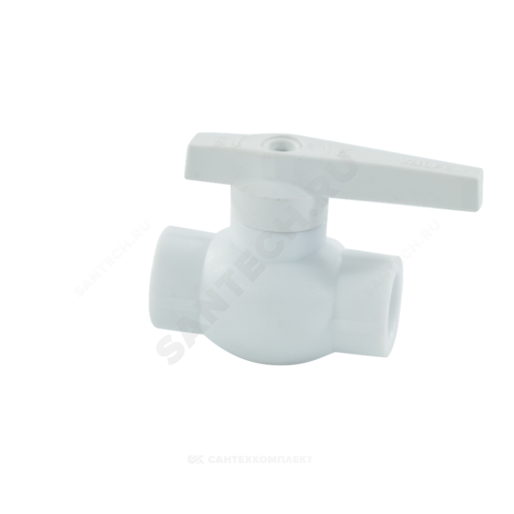 Кран шаровой PP-R белый Дн 32 внутренняя пайка VALFEX 10144032