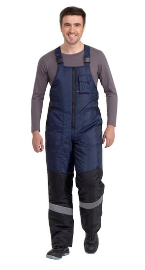 Костюм зимний "Андезит" полукомбинезон (т.синий/черный)