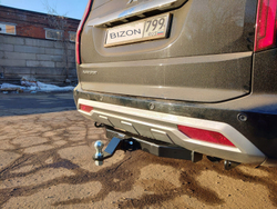 Фаркоп Бизон на Mitsubishi Pajero Sport FA 0290-E (с 2021 г.в.) (паспорт и сертификат в комплекте)(без электрики)