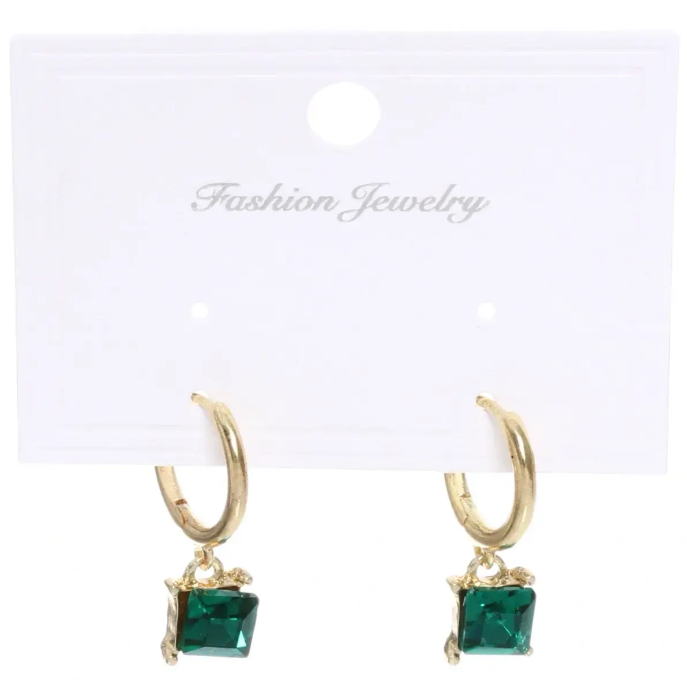 Серьги из гиппоалергенного сплава «ЛАТТИ», глубокий зеленый, цвет серебро и золото, 2,5см