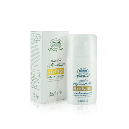 Лифтинг - гель для глаз с экстрактами Гаммамелиса, Центеллы, Огурца, Эмблики, Календулы, Ромашки, Корня женьшеня Herbal Eye Gel Abhaibhubejhr