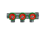 Латунный коллектор Terma 3/4" в/н с 3-мя вент.кранами на 1/2" (нар.резьбы) с выходами под 90 град (14020) 18575