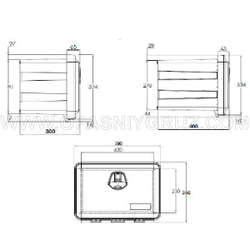 Инструментальный ящик 500x350x300 мм