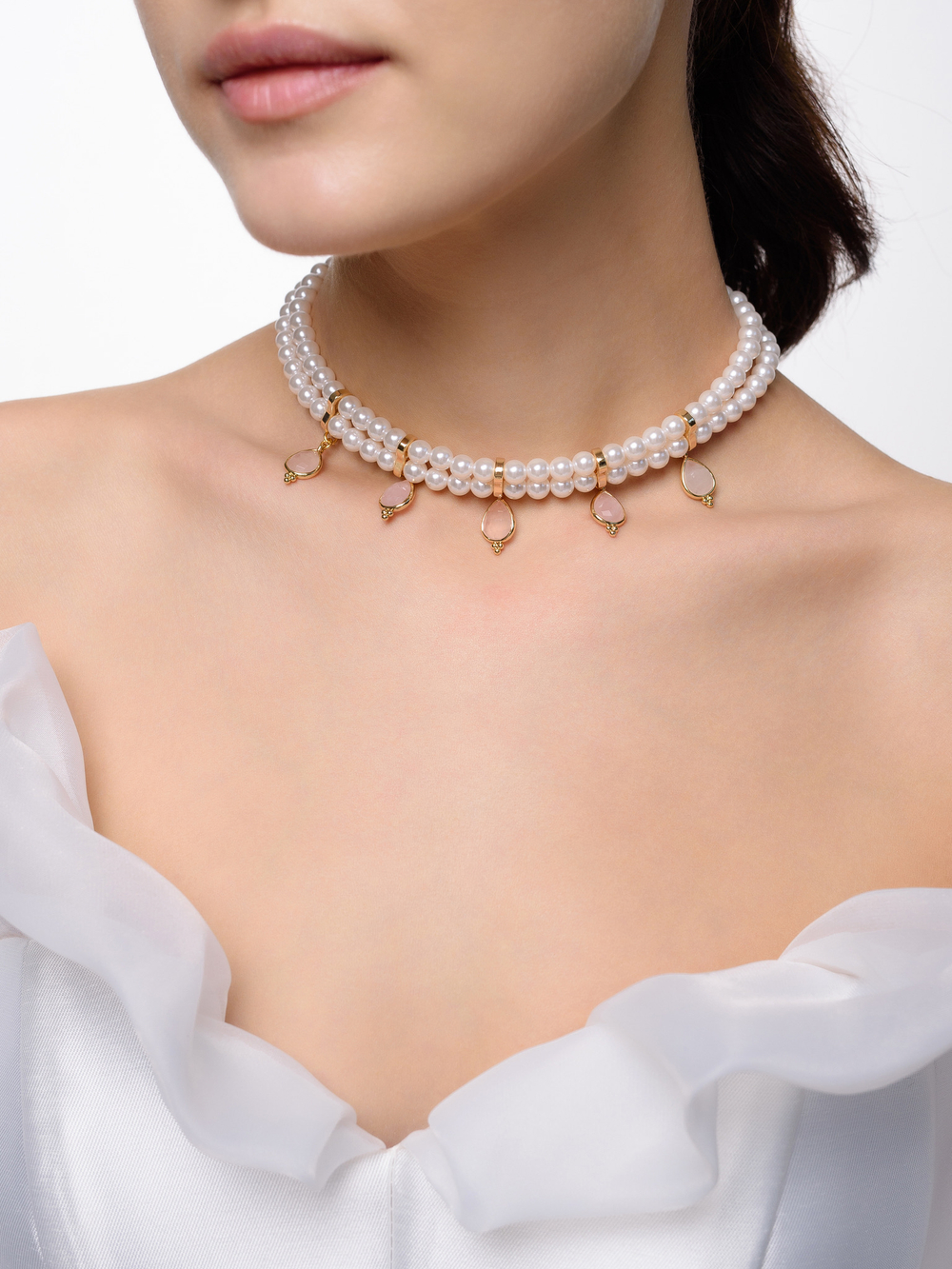 Колье "Glory pink" Gold