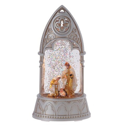 GAEM Фигурка декор в стекл шаре "Рождество" (подсвет, AAAх2 н/п) L8 W4 H16 см