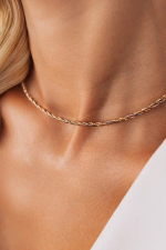 Полужесткое колье "Плетение" триколор