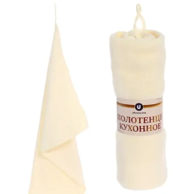 Полотенце кухонное «UNICO», 34*72 см, цвет кремовый, микрофибра 300 гр/м2