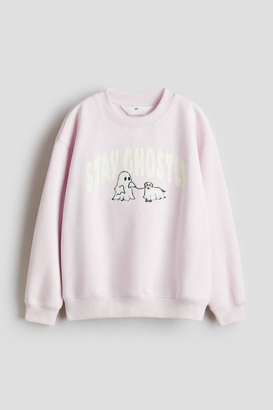 H&M Толстовка с принтом, пыльно-розовый