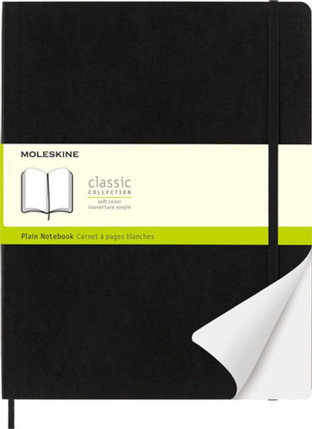 Блокнот нелинованный Moleskine CLASSIC SOFT XXL (QP633) мягкая обложка, черный