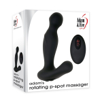 Черный вибростимулятор простаты Adam s Rotating P-spot Massager - 14,2 см