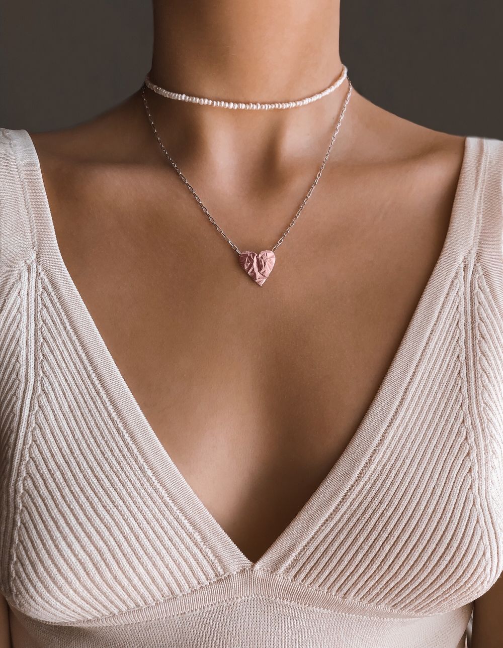 Колье-сердце Folio Pink