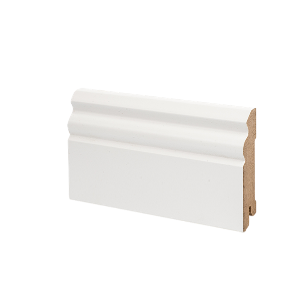 Плинтус напольный белый МДФ W31-70 мм Deartio 70x16x2050 мм
