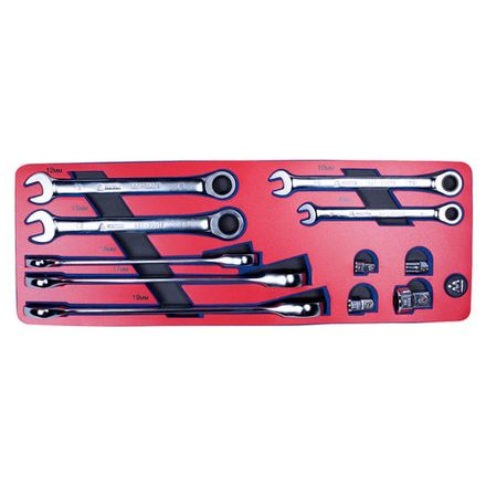 Цена на МАСТАК (5-21311) Набор комбинированных ключей с трещоткой, ложемент, 11 предметов