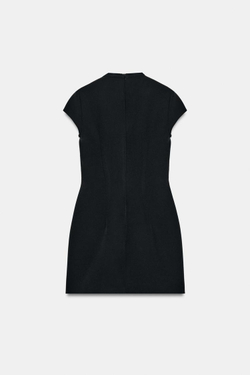 ZARA КОРОТКОЕ ПЛАТЬЕ С ЗАВЯЗКАМИ, ЧЕРНЫЙ