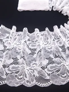 03-264 Кружево эластичное 22 см, теплый белый