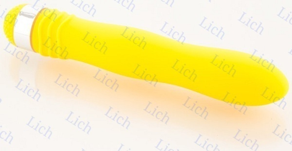 Желтый водонепроницаемый вибратор 18 см.