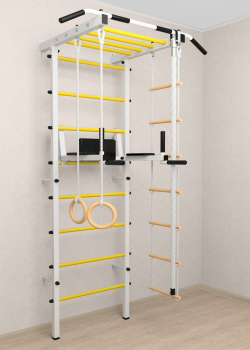 Шведская стенка Sv Pro рукоход 853 (Турник Pro рукоход/Брусья/стойка/Канат/Kольца/Лестница)