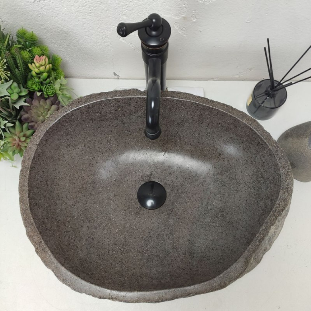 Раковина из речного камня RS61957 (52*42*15)