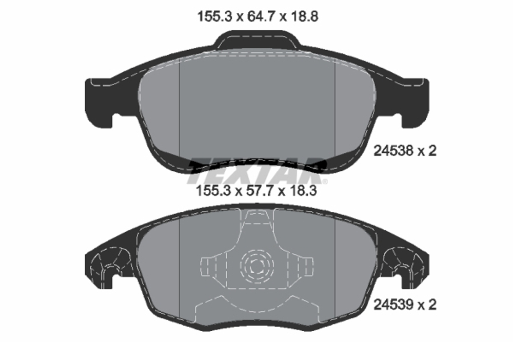 TEXTAR - 2453801-TET - Brake Pad Set, disc brake