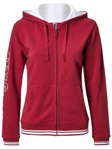 Женская Кофта теннисная Wilson W Team II FZ Hoody - красный