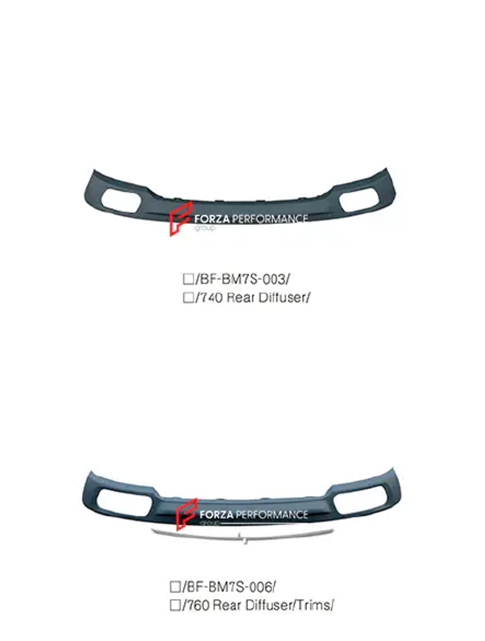 Диффузор заднего бампера для BMW 7 серии F01 F02 2008-2012 БМВ