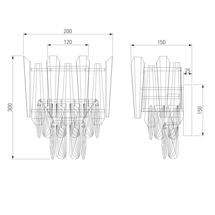 Настенный светильник Bogates Coda 328/2 Strotskis