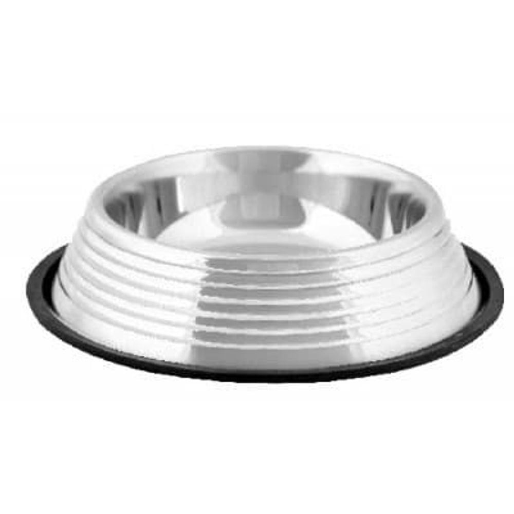 Миска 0,25л металл рельефная резиновое основание   ANKUR