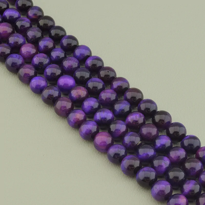 Нитка Кошачий глаз 40 см. 8,5 мм. (Без замка)