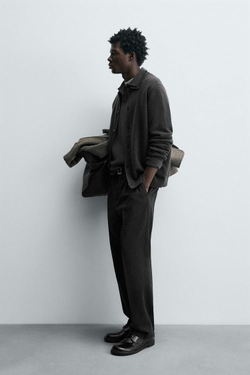 ZARA КАРДИГАН ИЗ СМЕСОВОЙ ШЕРСТИ - LIMITED EDITION, АНТРАЦИТОВО-СЕРЫЙ