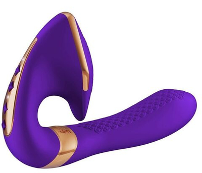 Фиолетовый вибростимулятор SOYO - 17 см. (Цвет: фиолетовый)