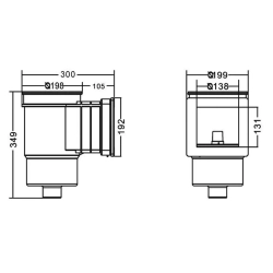 Скиммер для бассейна до 15м² под пленку - 9 м³/ч, ВР1½", ABS-пластик - EM0010V, Emaux