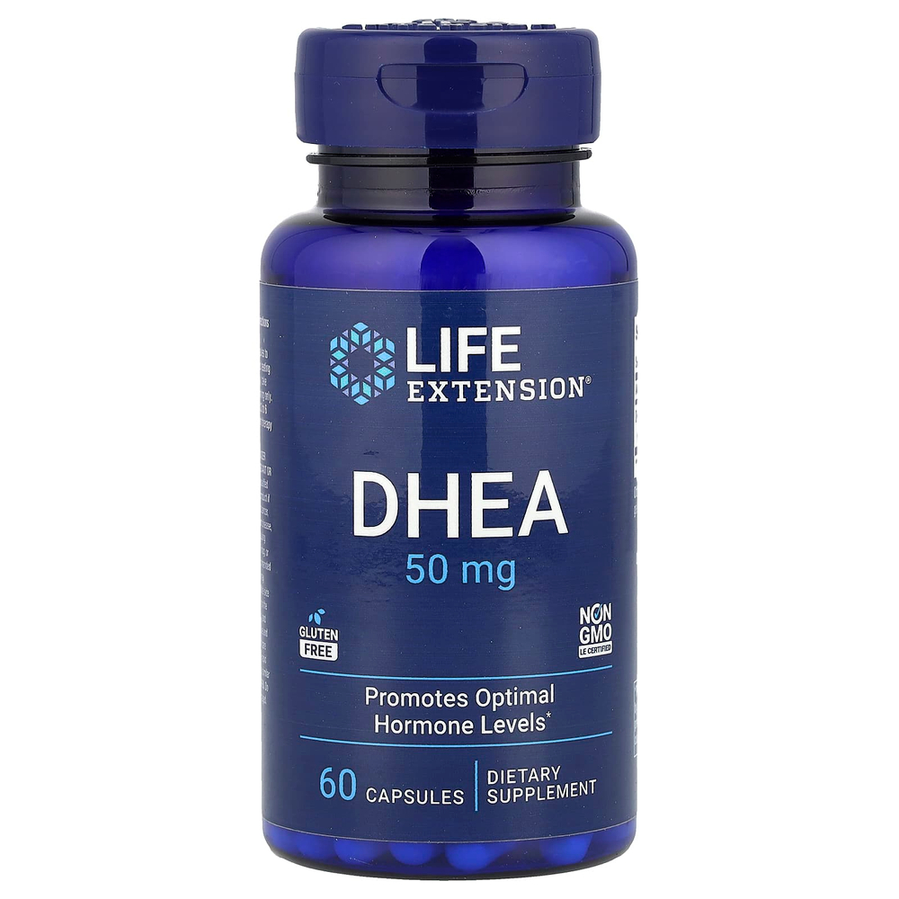 Life Extension, DHEA, 50 мг, 60 капсул