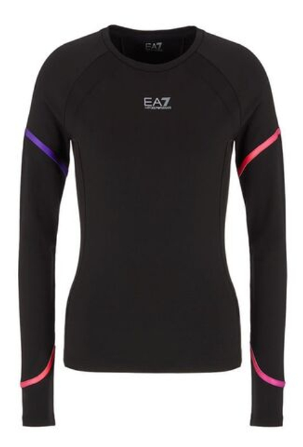 Женская теннисная куртка EA7 Woman Jersey Sweatshirt - Black